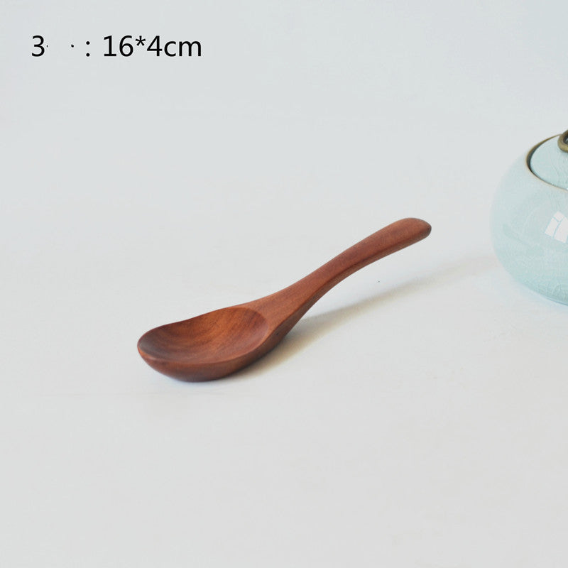 Small Customized Lettering Japanese Children Wooden Soup Spoon El Pazar