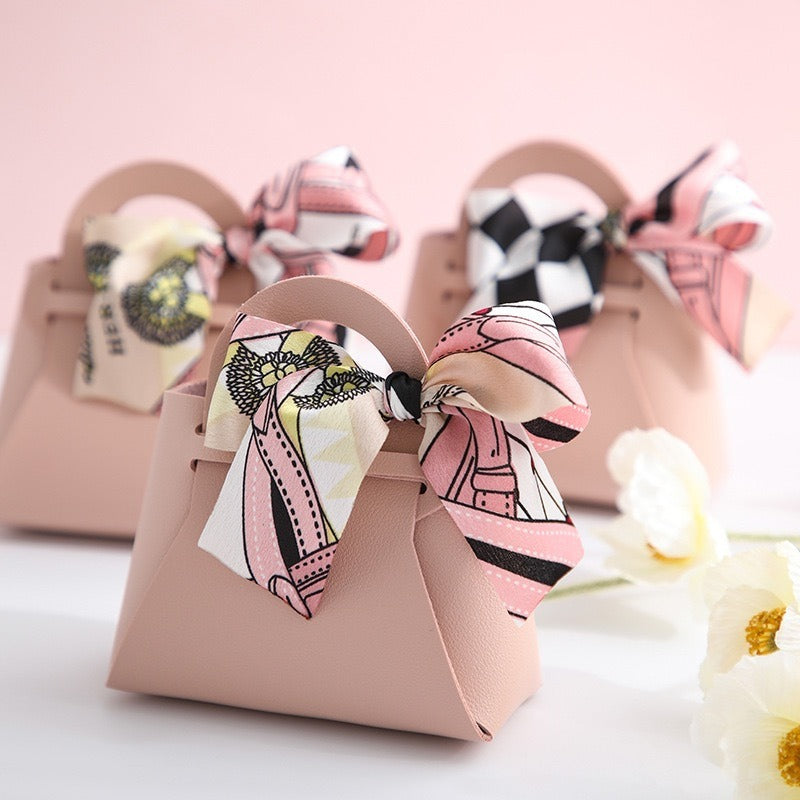 Light Luxury Style PU Leather Handheld Candy Gift Box Wedding Gift with Handheld Gift Wedding Candy Bag eprolo
