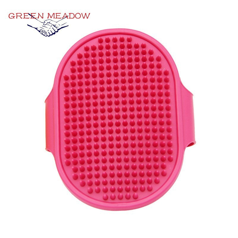 Silicone Pet Grooming Brush for Bathing Massage Brush Rubber Shampoo Comb with Adjustable Ring eprolo