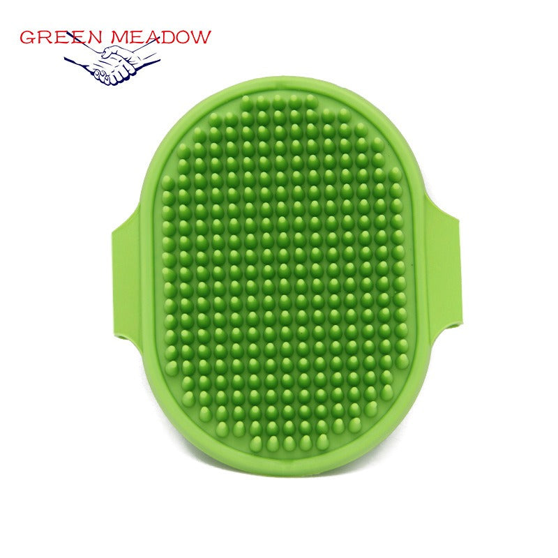 Silicone Pet Grooming Brush for Bathing Massage Brush Rubber Shampoo Comb with Adjustable Ring eprolo