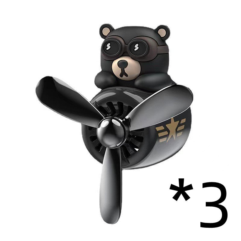 Cartoon Cute Creative Little Black Bear Car Air Outlet Aromatherapy El Pazar
