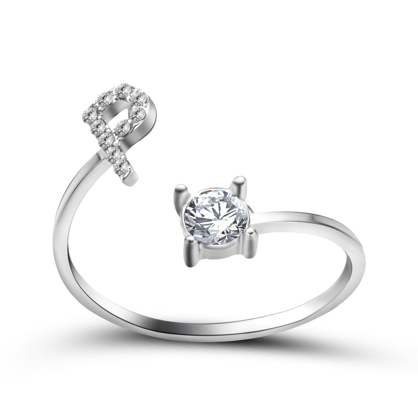New Design Adjustable 26 Initial Letter Ring Fashion Jewelry For Women Simple Elegant Jewelry El Pazar