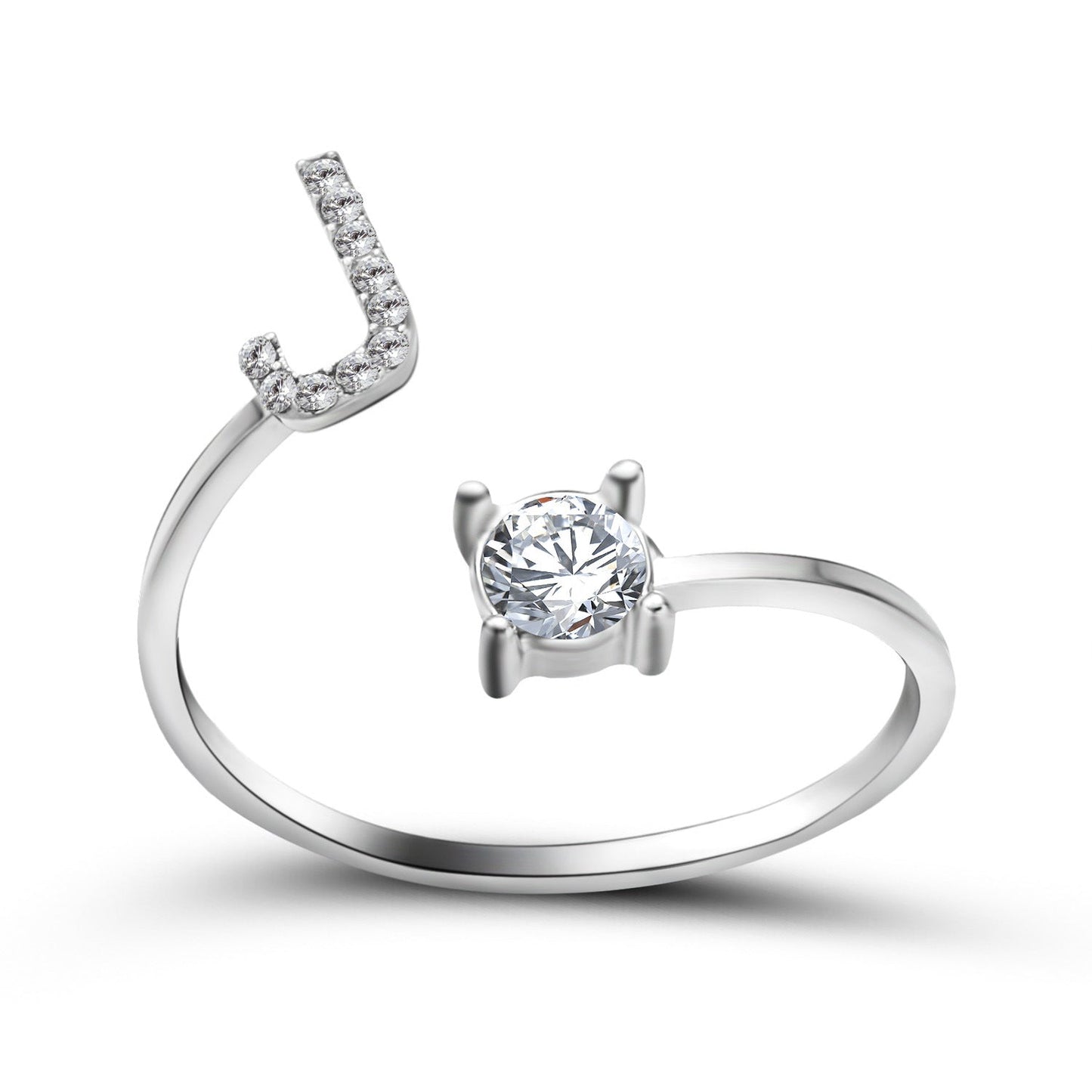 New Design Adjustable 26 Initial Letter Ring Fashion Jewelry For Women Simple Elegant Jewelry El Pazar