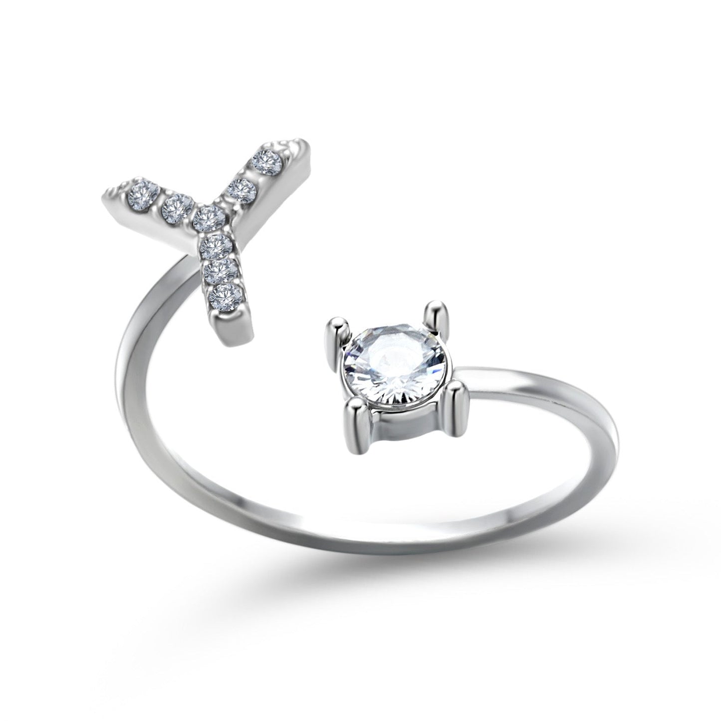 New Design Adjustable 26 Initial Letter Ring Fashion Jewelry For Women Simple Elegant Jewelry El Pazar