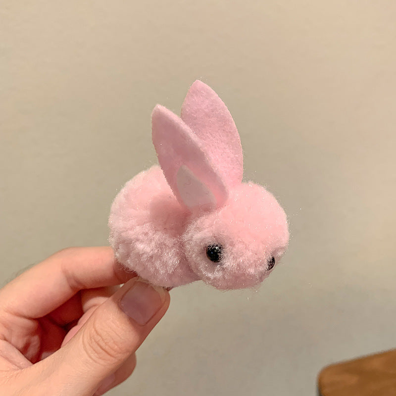 Cute Bunny Three-dimensional Barrettes Children's Plush Clip El Pazar