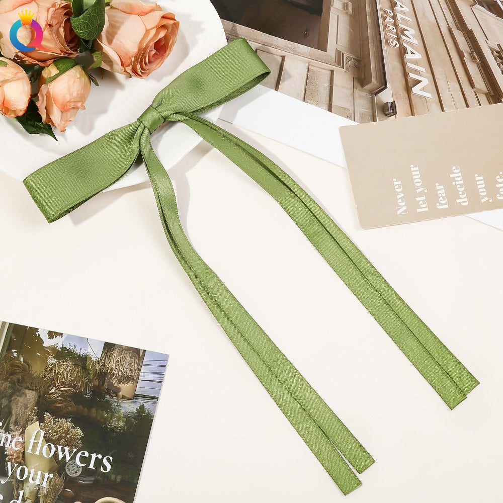 Ribbon tied hair clip, bow tie, ribbon ribbon hair clip, sweet and cute side duckbill clip hair accessory eprolo