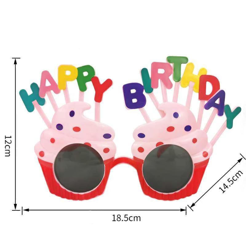 Birthday Cake Party Glasses Dance Net Red Party Funny Dress Up Holiday Atmosphere Personality Props eprolo