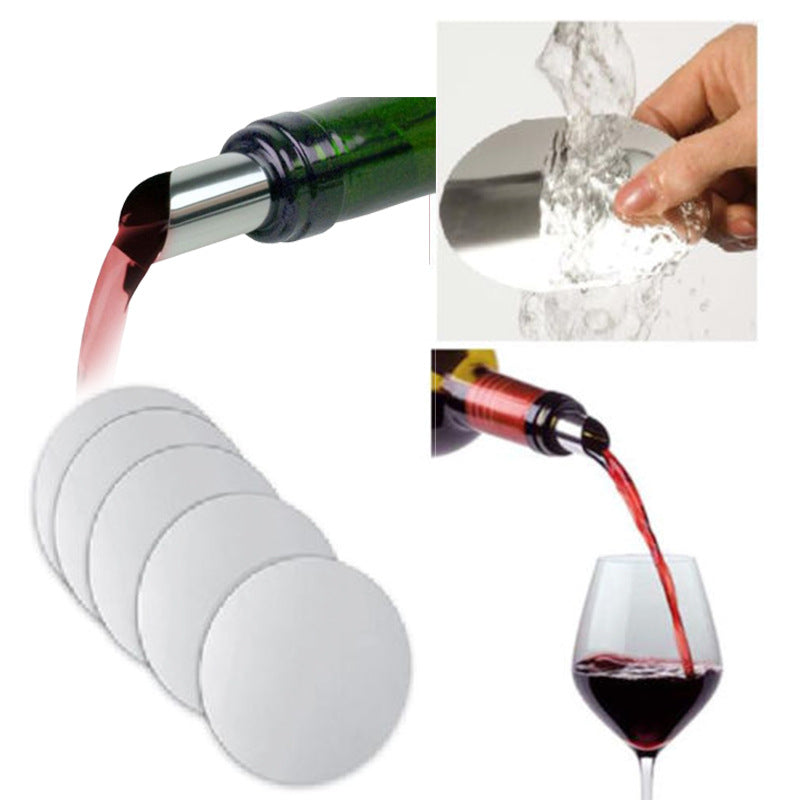 Aluminum Foil Wine Pouring Piece Round Wine Drainage Piece PET Environmental Protection Material Wine Pourer eprolo