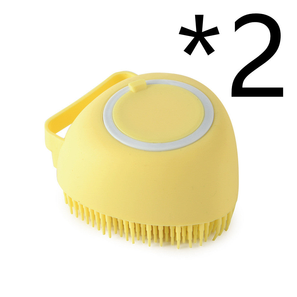 Silicone Dog Bath Massage Gloves Brush Pet Cat Bathroom Cleaning Tool Comb Brush For Dog Can Pour Shampoo Dog Grooming Supplies El Pazar