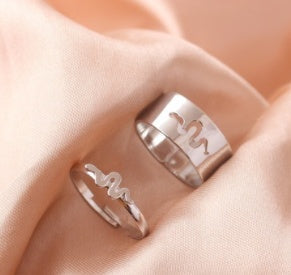 Butterfly Ring Set Creative Hollow Ins Personality Punk Style Couple Ring Pair Ring El Pazar