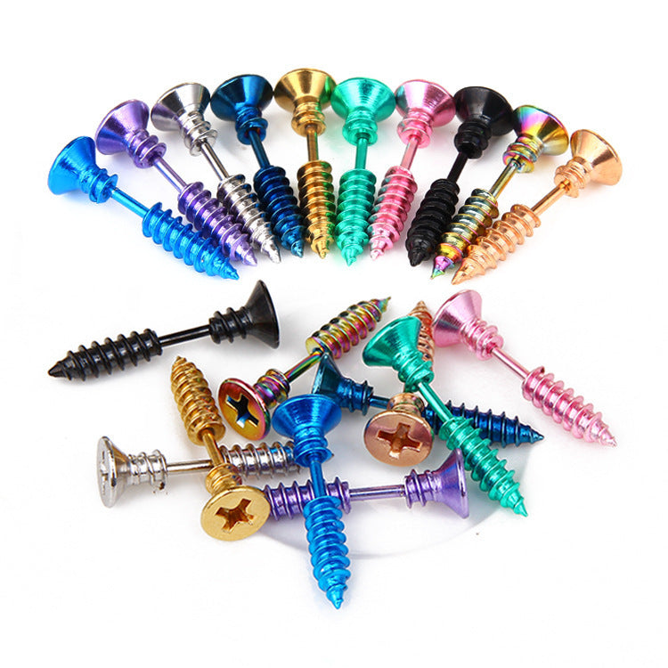 Not Easy To Be Allergic To Titanium Steel Piercing Ear Studs El Pazar