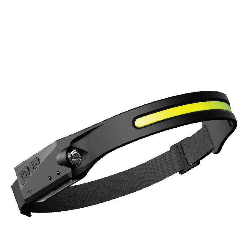 COB LED Induction Riding Headlamp Flashlight USB Rechargeable Waterproof Camping Headlight With All Perspectives Hunting Light El Pazar