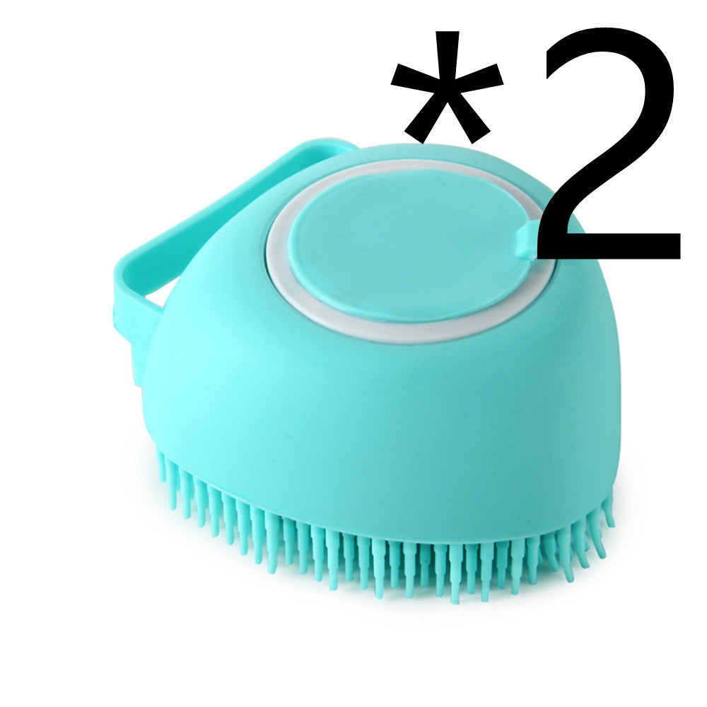 Silicone Dog Bath Massage Gloves Brush Pet Cat Bathroom Cleaning Tool Comb Brush For Dog Can Pour Shampoo Dog Grooming Supplies El Pazar