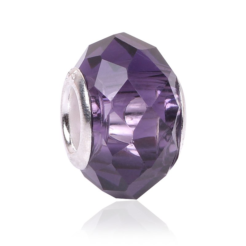 Colorful Big Crystal Facets Beads Fit Pandora Bracelet Charms European Fashion Women DIYJewelry Accessories eprolo