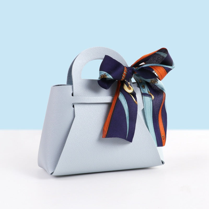 Light Luxury Style PU Leather Handheld Candy Gift Box Wedding Gift with Handheld Gift Wedding Candy Bag eprolo