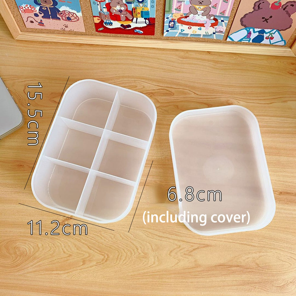 Korean Style Ins Style Desktop Net Red Cosmetic Storage Box Frosted Transparent Student Dormitory Rack Finishing Box Female eprolo
