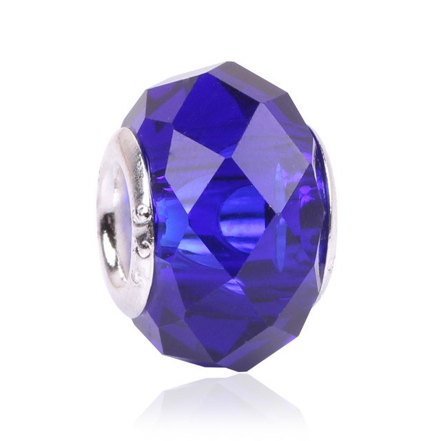 Colorful Big Crystal Facets Beads Fit Pandora Bracelet Charms European Fashion Women DIYJewelry Accessories eprolo