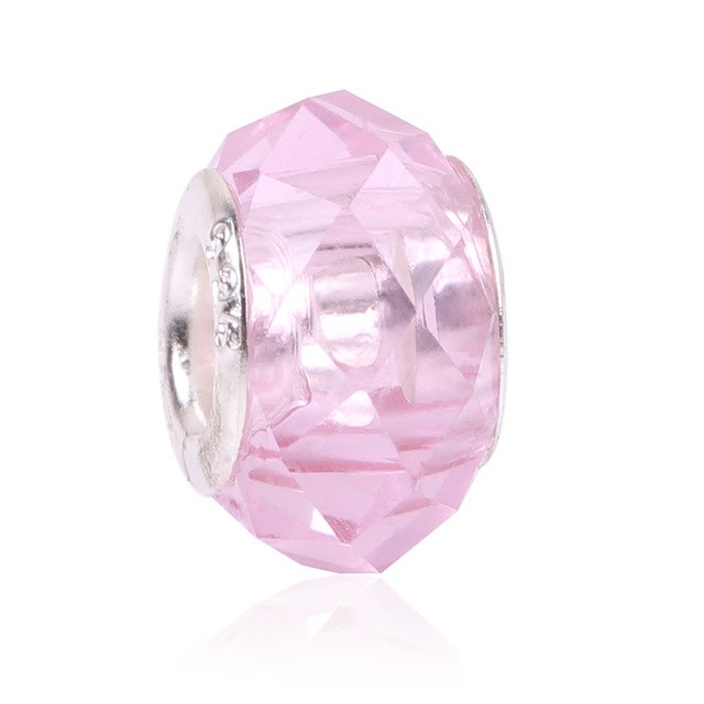 Colorful Big Crystal Facets Beads Fit Pandora Bracelet Charms European Fashion Women DIYJewelry Accessories eprolo