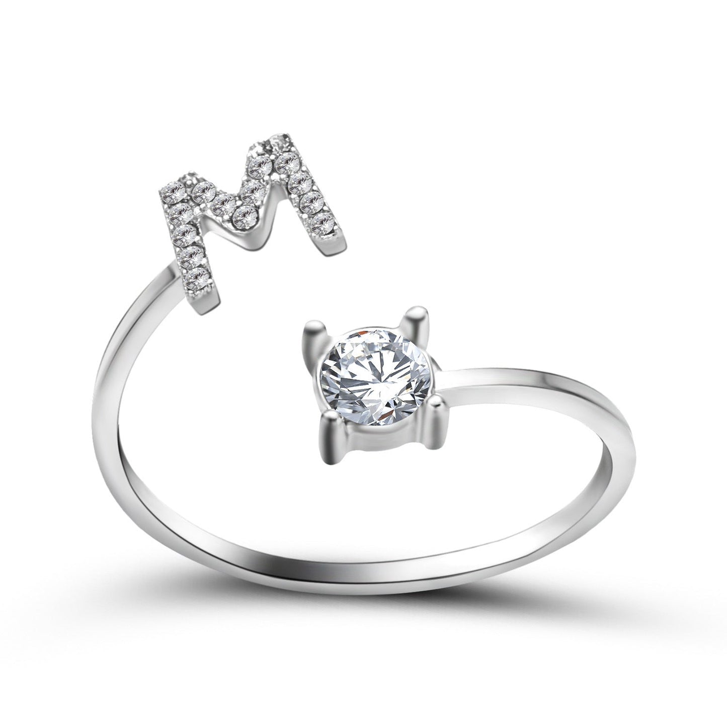 New Design Adjustable 26 Initial Letter Ring Fashion Jewelry For Women Simple Elegant Jewelry El Pazar