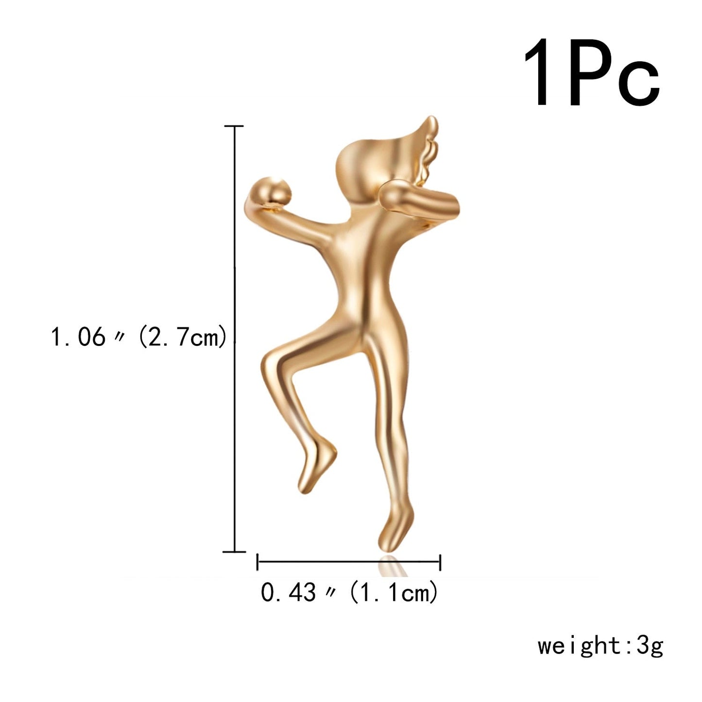 1PC Gold Color Silver Color Figure Shaped Earrings Ear Clip Climbing Climber Ear Cuff Non Pierced Ear Clip Cartilage Earrings eprolo