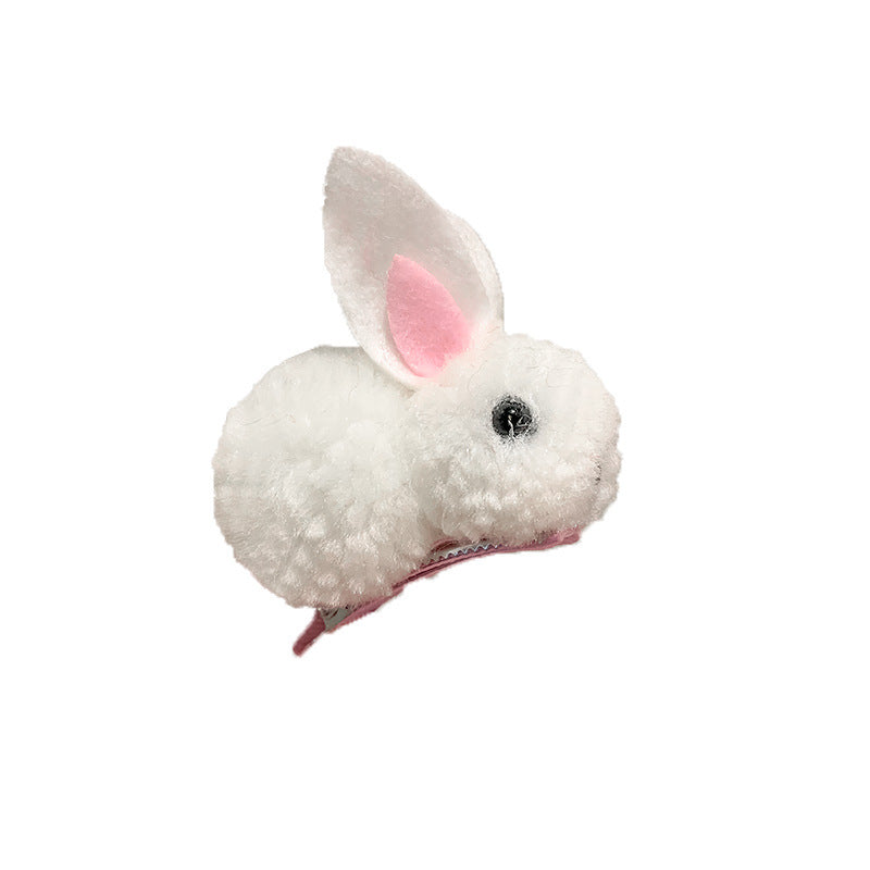 Cute Bunny Three-dimensional Barrettes Children's Plush Clip El Pazar