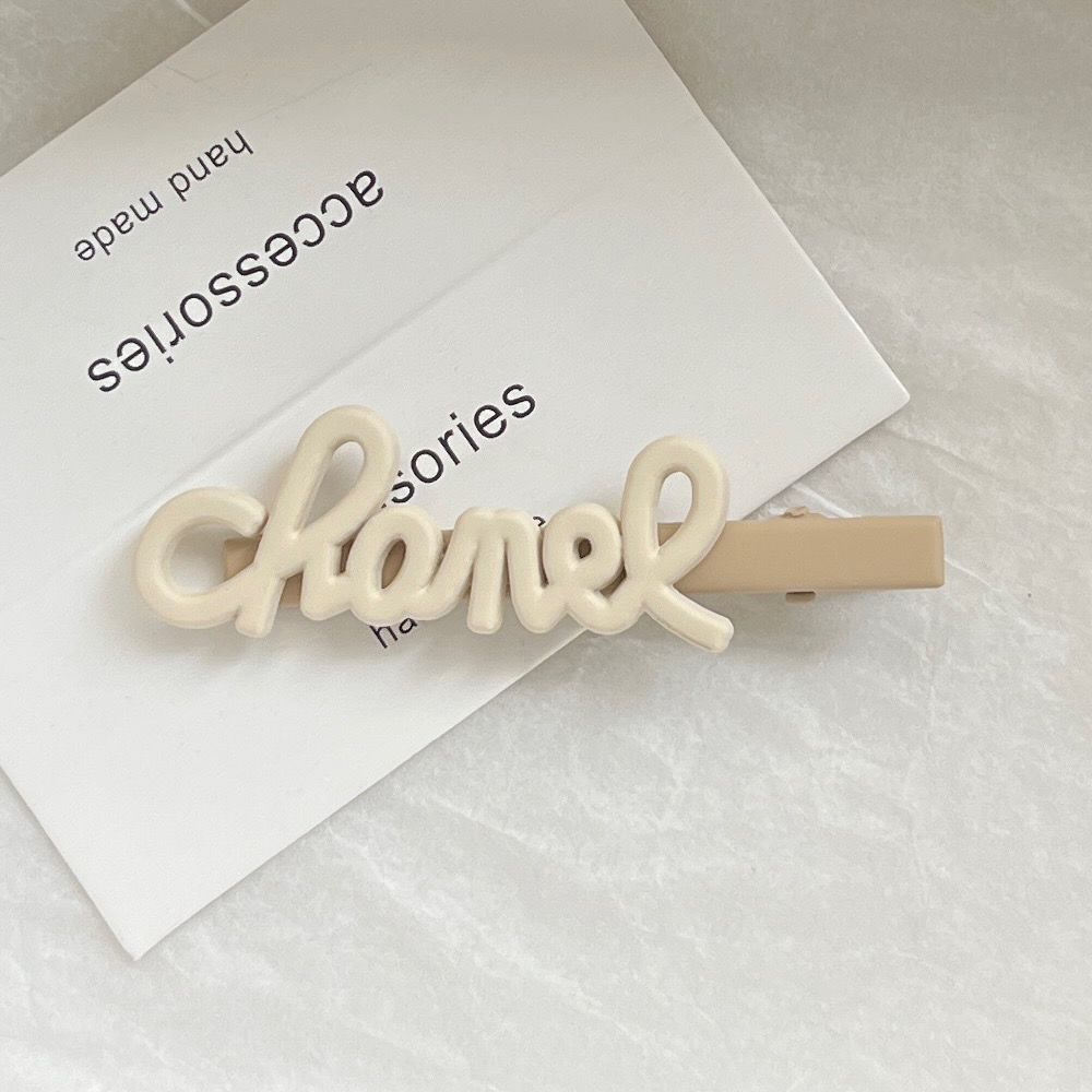 French Advanced Classic Style Letters Side Cropped Hair Clip Hairpin El Pazar
