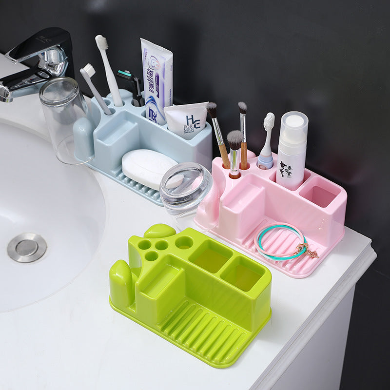 Toilet Toothbrush Rack Free Punch Brushing Cup Mouthwash Cup Holder Toothbrush Toothpaste Rack Toothware Storage Rack eprolo