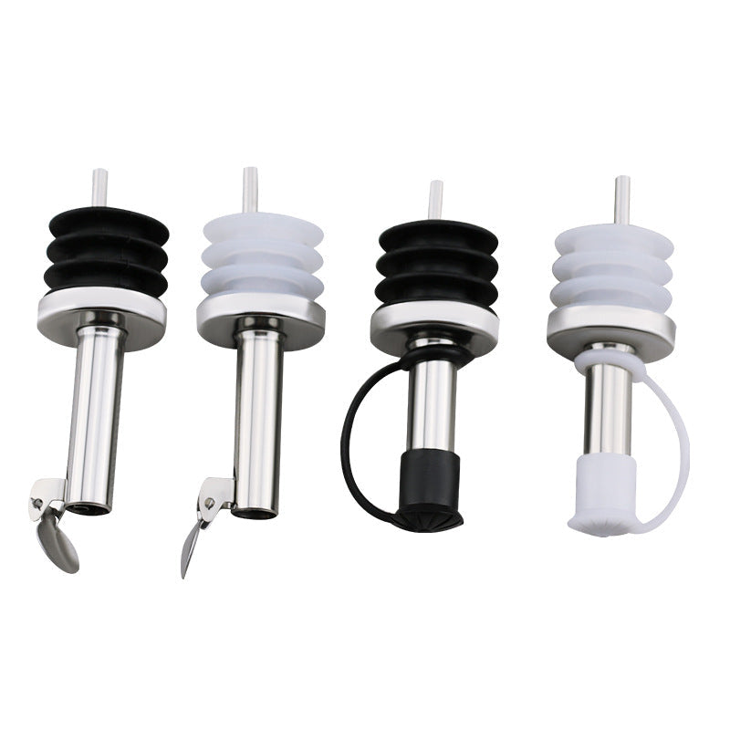Stainless Steel Oil Bottle Stopper Pour Oil Stopper Silicone With Cap 2.4cm Stainless Steel Wine Olive Oil Pourer Dispenser eprolo
