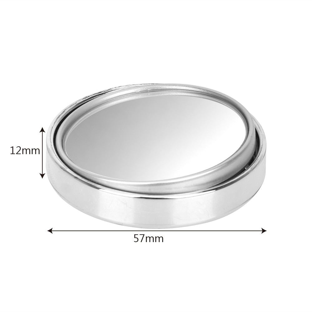 1PCS Car Vehicle Side Blindspot Blind Spot Mirror Wide RearView Mirror 360 Wide Angle Round Convex Mirror Exterior Part eprolo