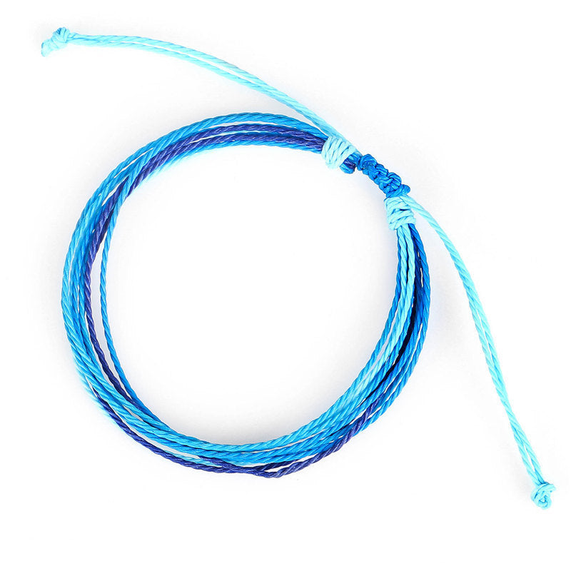 Wax Line Creative Handwoven Bracelet Colorful Drawstring El Pazar