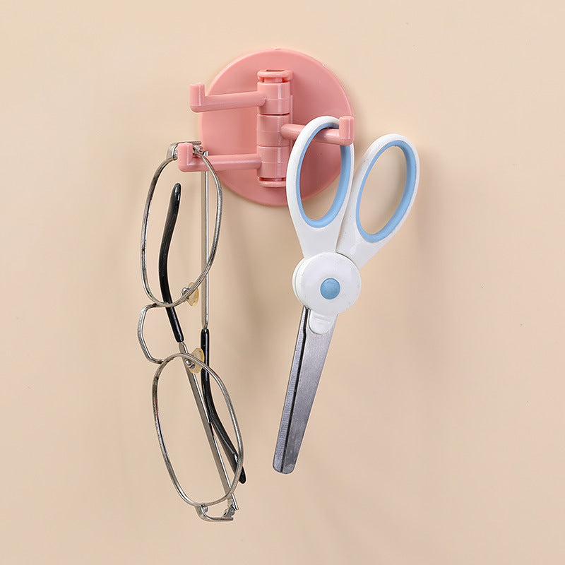 Rotating Hook Three Hooks Strong Viscose Towel Rack Bathroom Wall Rack Free Punching No Trace Sticky Hook eprolo