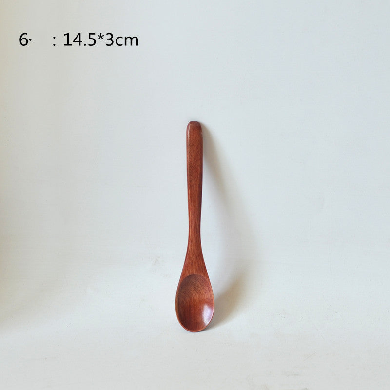 Small Customized Lettering Japanese Children Wooden Soup Spoon El Pazar