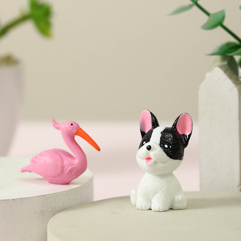 Simulation Bunny Duck Puppy Kitten Miniature Model Ornament El Pazar