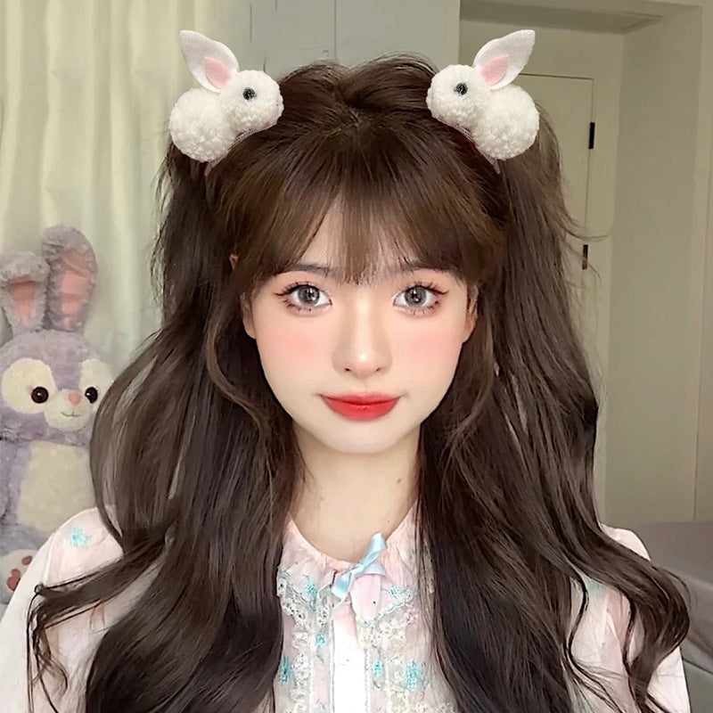 Cute Bunny Three-dimensional Barrettes Children's Plush Clip El Pazar