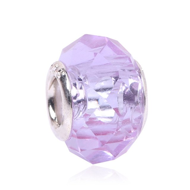 Colorful Big Crystal Facets Beads Fit Pandora Bracelet Charms European Fashion Women DIYJewelry Accessories eprolo