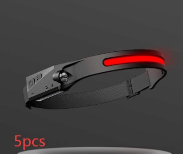 COB LED Induction Riding Headlamp Flashlight USB Rechargeable Waterproof Camping Headlight With All Perspectives Hunting Light El Pazar