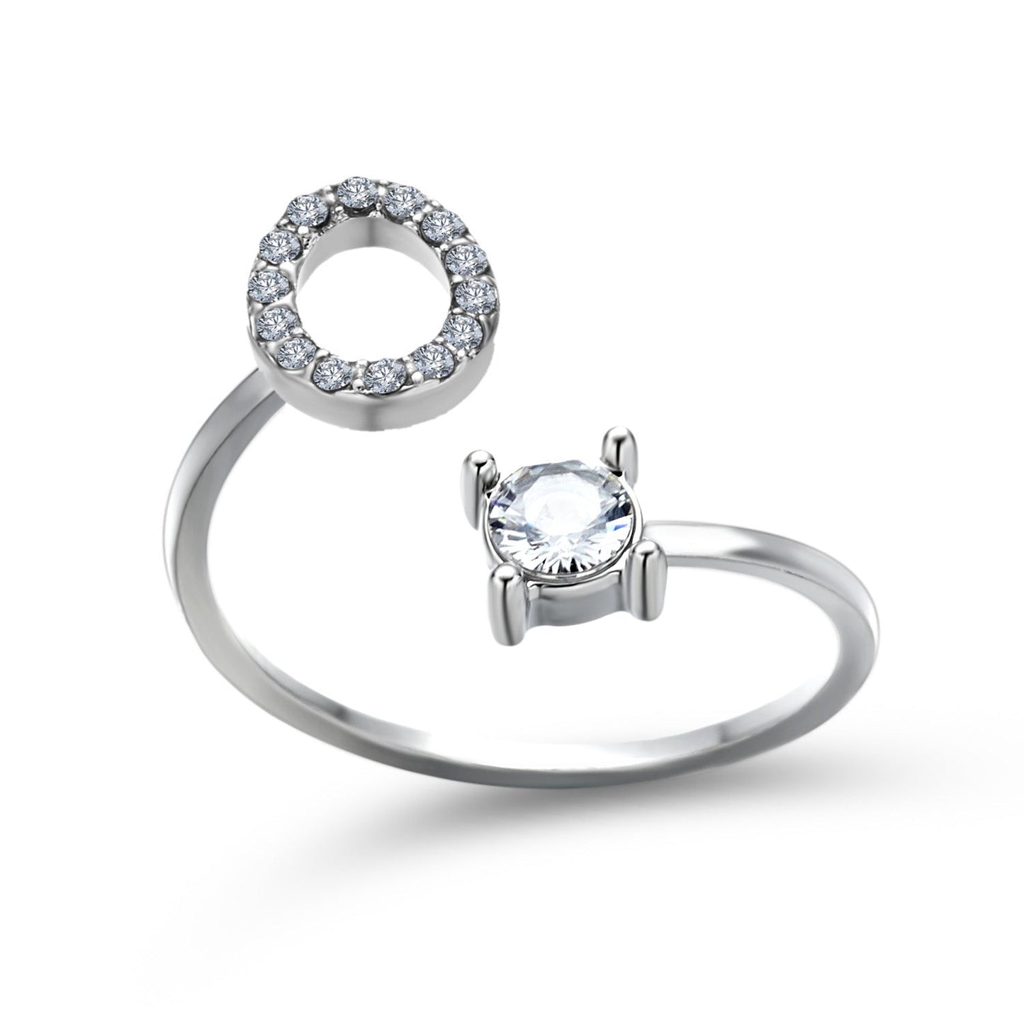 New Design Adjustable 26 Initial Letter Ring Fashion Jewelry For Women Simple Elegant Jewelry El Pazar