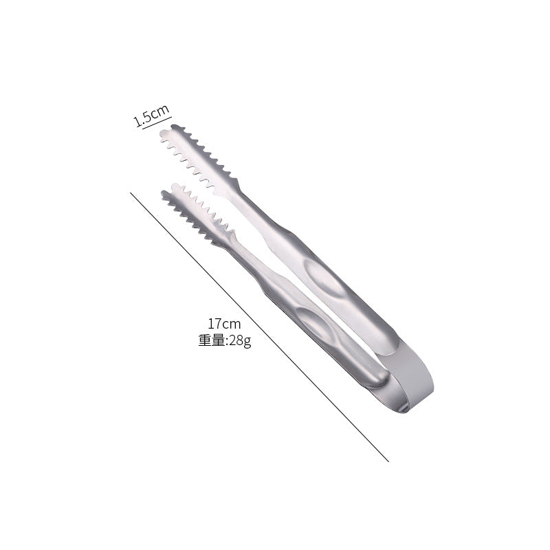 Thickened Bar Towel Clip Creative Whisky Bartender Ice Cube Ice Particle Clip Stainless Steel Ice Clip eprolo