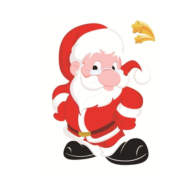 Christmas Window Sticker Santa Claus/Snowman/Elk Glass Sticker Xmas Christmas Decorations for Home Natal New Year Gift Noel eprolo