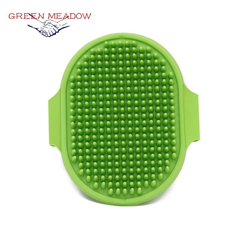 Silicone Pet Grooming Brush for Bathing Massage Brush Rubber Shampoo Comb with Adjustable Ring eprolo