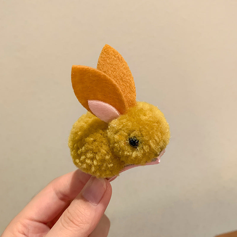 Cute Bunny Three-dimensional Barrettes Children's Plush Clip El Pazar