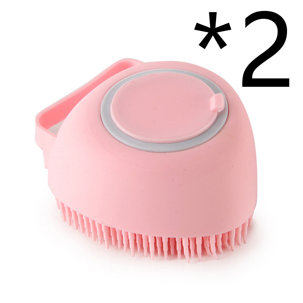 Silicone Dog Bath Massage Gloves Brush Pet Cat Bathroom Cleaning Tool Comb Brush For Dog Can Pour Shampoo Dog Grooming Supplies El Pazar