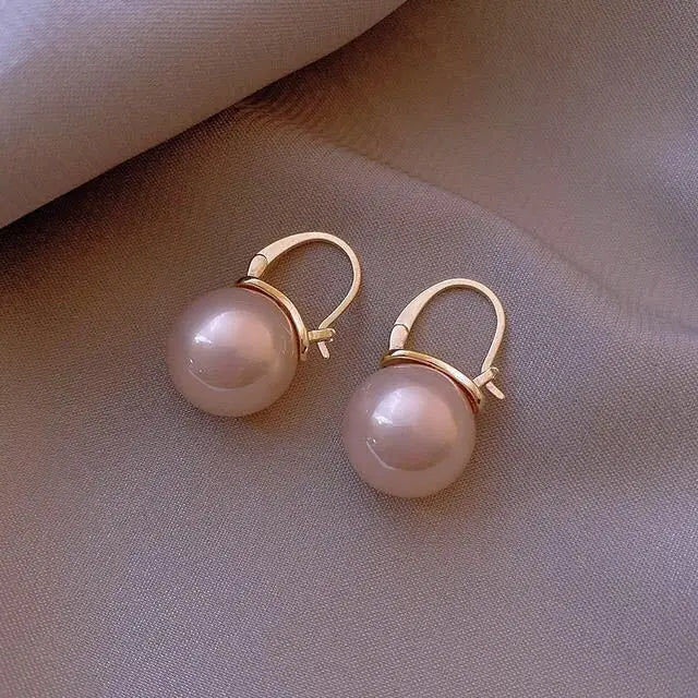 French New Classic Elegant Imitation Pearl Drop Earrings for Women Exquisite Dangle Wedding Earring Statement Fashion Jewelry eprolo