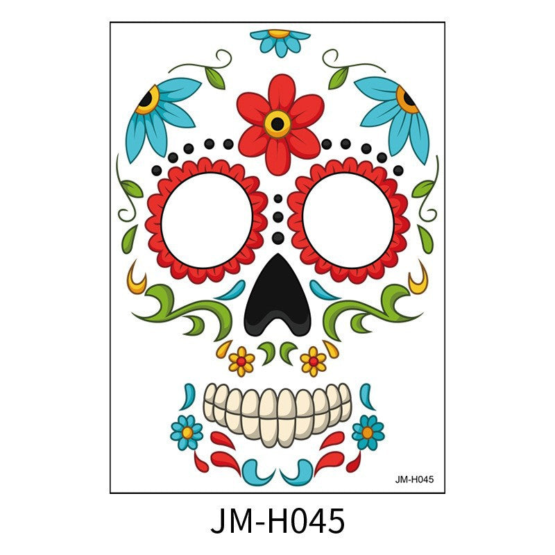 Halloween Face Tattoo Stickers Makeup Ball Funny Makeup Temporary Stickers eprolo