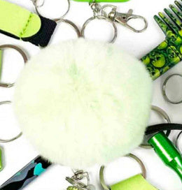 20 Colors Fluffy Fur Pom Pom Keychain Soft Faux Fur-like Ball Car Keyring Key Holder Women Bag Pendant Jewelry El Pazar