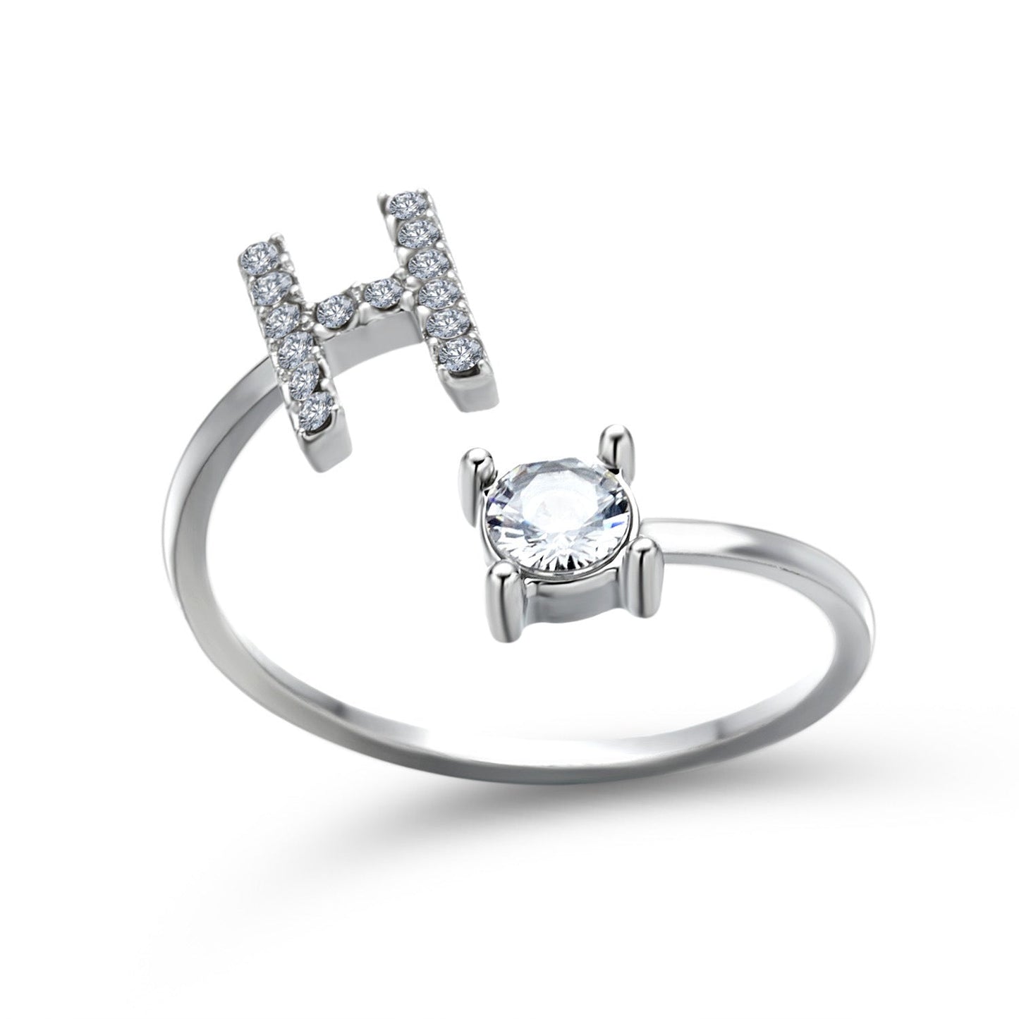New Design Adjustable 26 Initial Letter Ring Fashion Jewelry For Women Simple Elegant Jewelry El Pazar