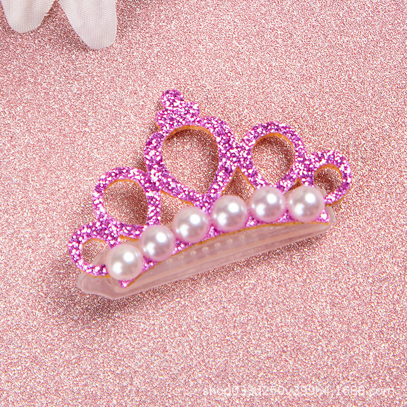 New Pet Products Cat Frog Clip Crown Pearl Head Teddy Pet Head Flower Hair Clip Pet Products Headwear eprolo
