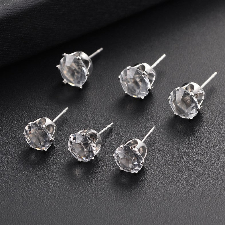 European And American Popular Crystal Zircon Earrings El Pazar