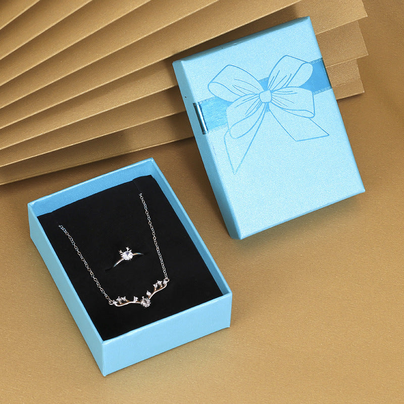 Bow Necklace Earrings Packaging Gift Box El Pazar