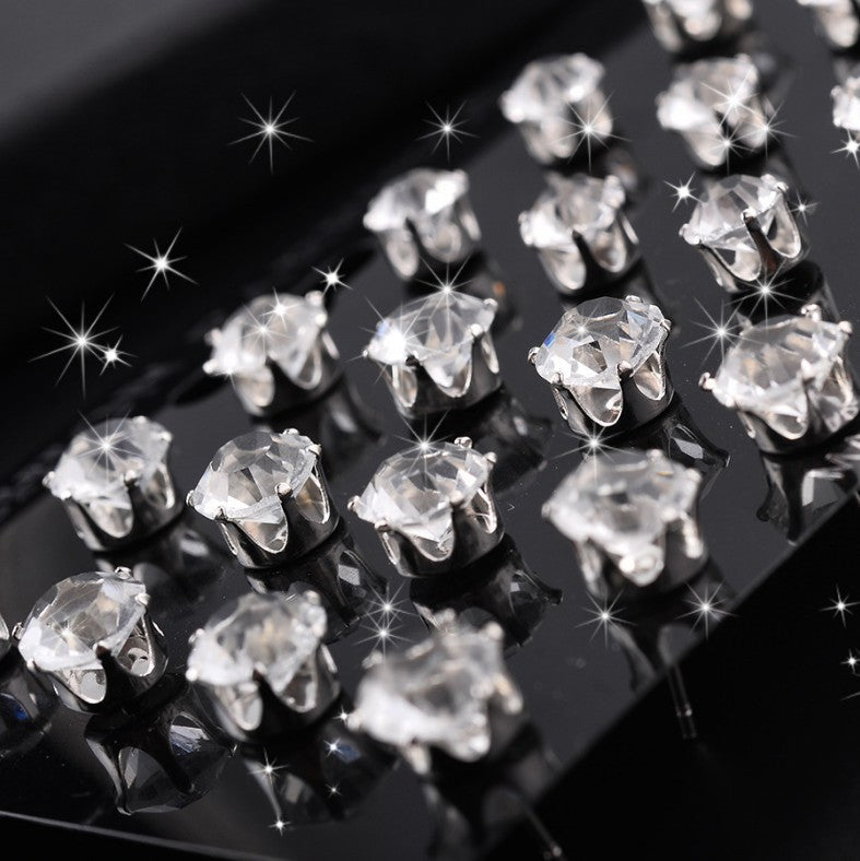 European And American Popular Crystal Zircon Earrings El Pazar